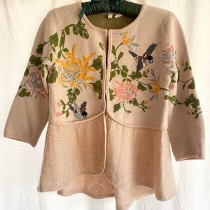 Anthropologie floral sweater